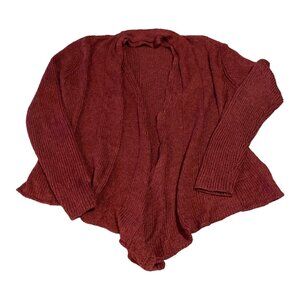 Eileen Fisher Cardigan Womens S/M Alpaca Silk Open Front Sweater Lagenlook Artsy